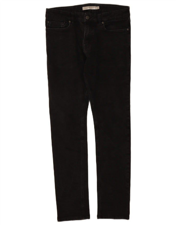Calvin Klein Mens Slim Jeans W32 L32 Black Cotton