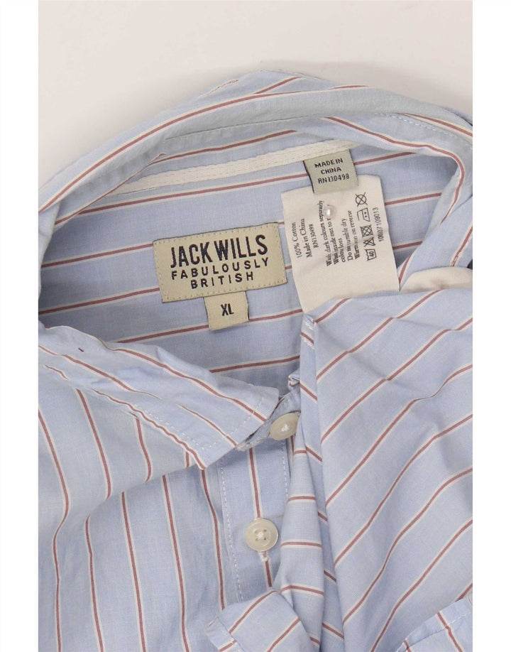 Jack Wills Mens Shirt XL Blue Pinstripe Cotton
