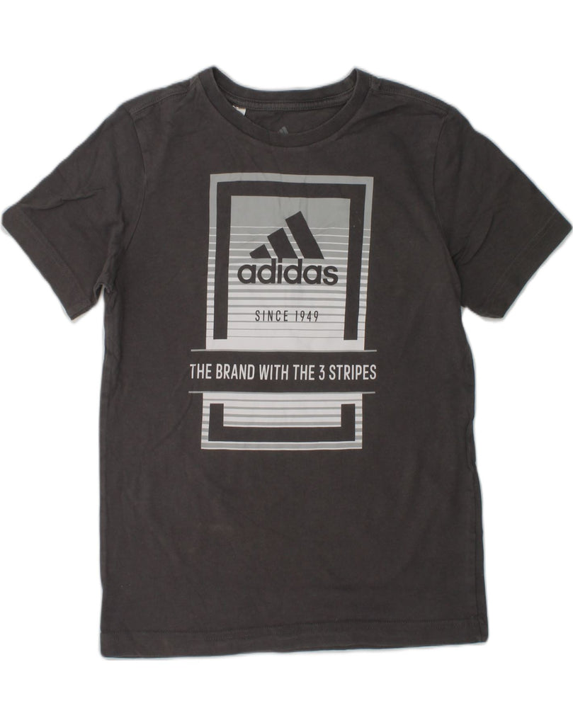 ADIDAS Boys Graphic T-Shirt Top 9-10 Years  Grey Cotton | Vintage Adidas | Thrift | Second-Hand Adidas | Used Clothing | Messina Hembry 