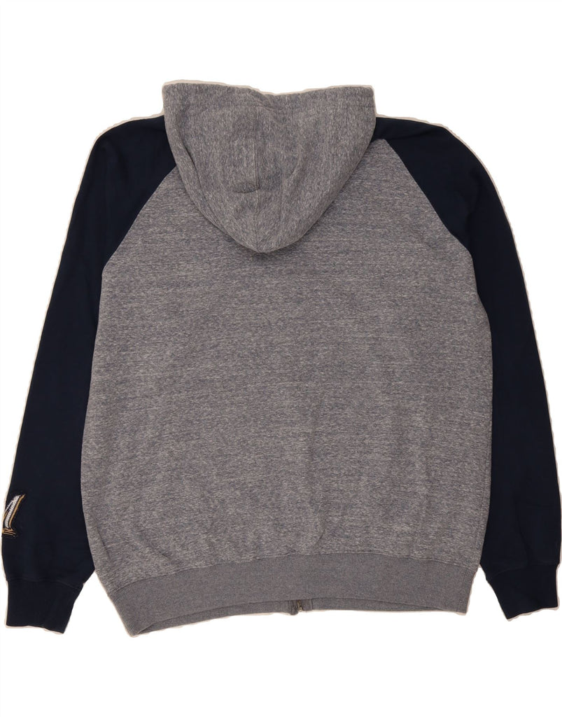 MAJESTIC Mens Milwaukee Brewers Zip Hoodie Sweater XL Grey Colourblock Vintage Majestic and Second-Hand Majestic from Messina Hembry 