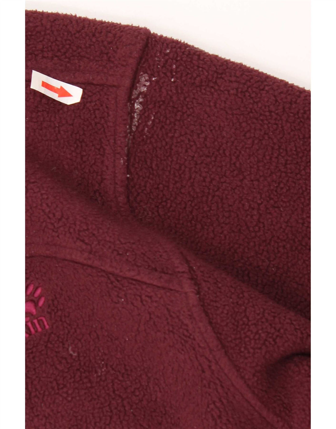 Jack Wolfskin Womens Fleece Jacket UK 16 Large Burgundy Polyester