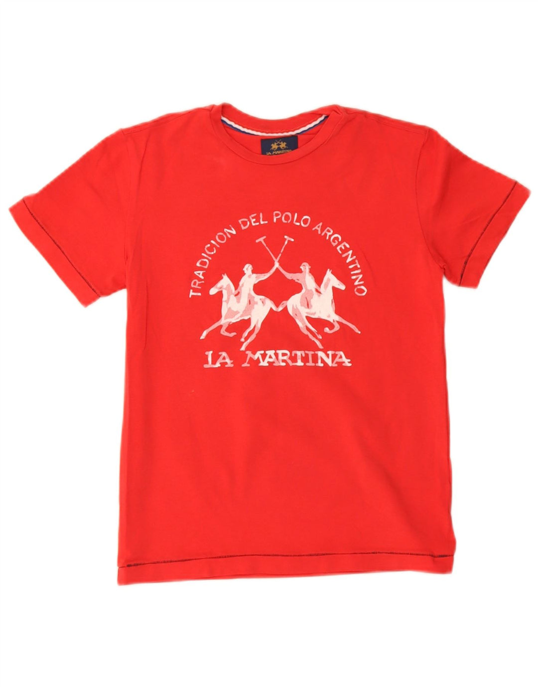La Martina Boys Graphic T-Shirt Top 9-10 Years Red