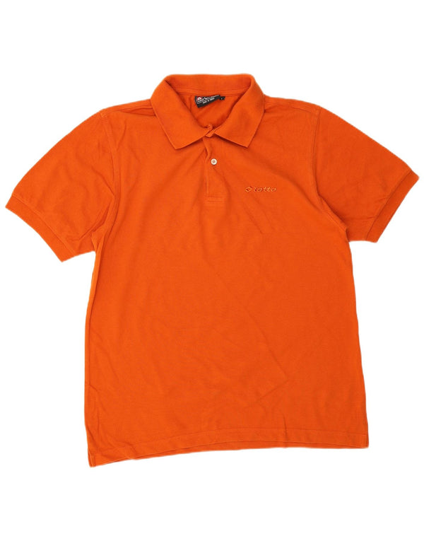 Lotto Mens Polo Shirt Large Orange Cotton