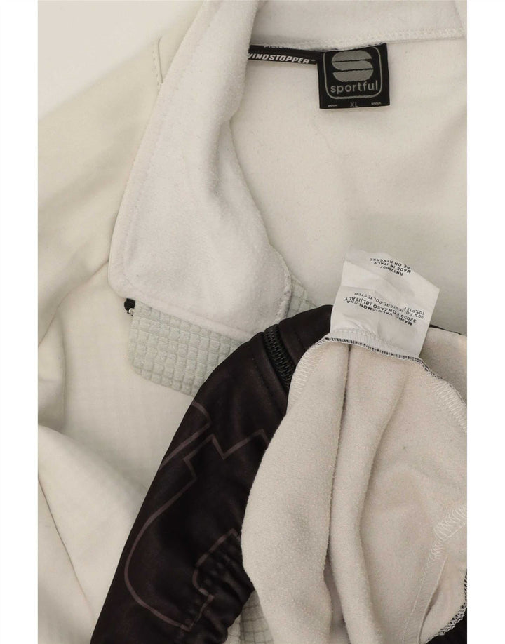 Sportful Mens Graphic Tracksuit Top Jacket XL White Colourblock Polyester