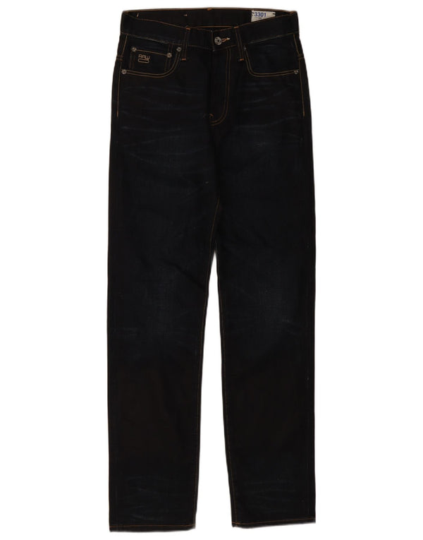 G-Star Mens 3301 Straight Jeans W28 L32 Black
