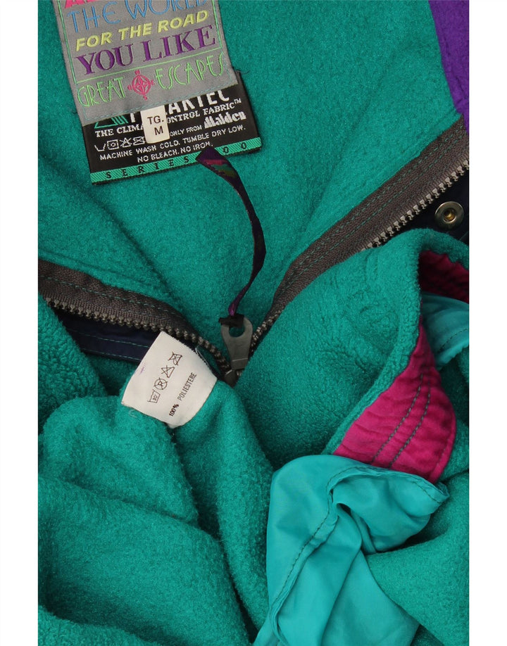 Great Escapes Mens Loose Fit Graphic Fleece Jumper Medium Turquoise