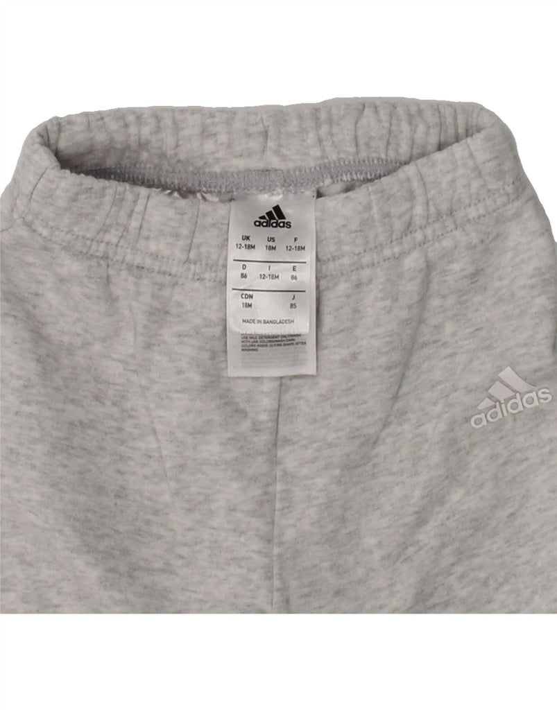 ADIDAS Baby Girls Trousers 12-18 Months Grey Cotton | Vintage Adidas | Thrift | Second-Hand Adidas | Used Clothing | Messina Hembry 