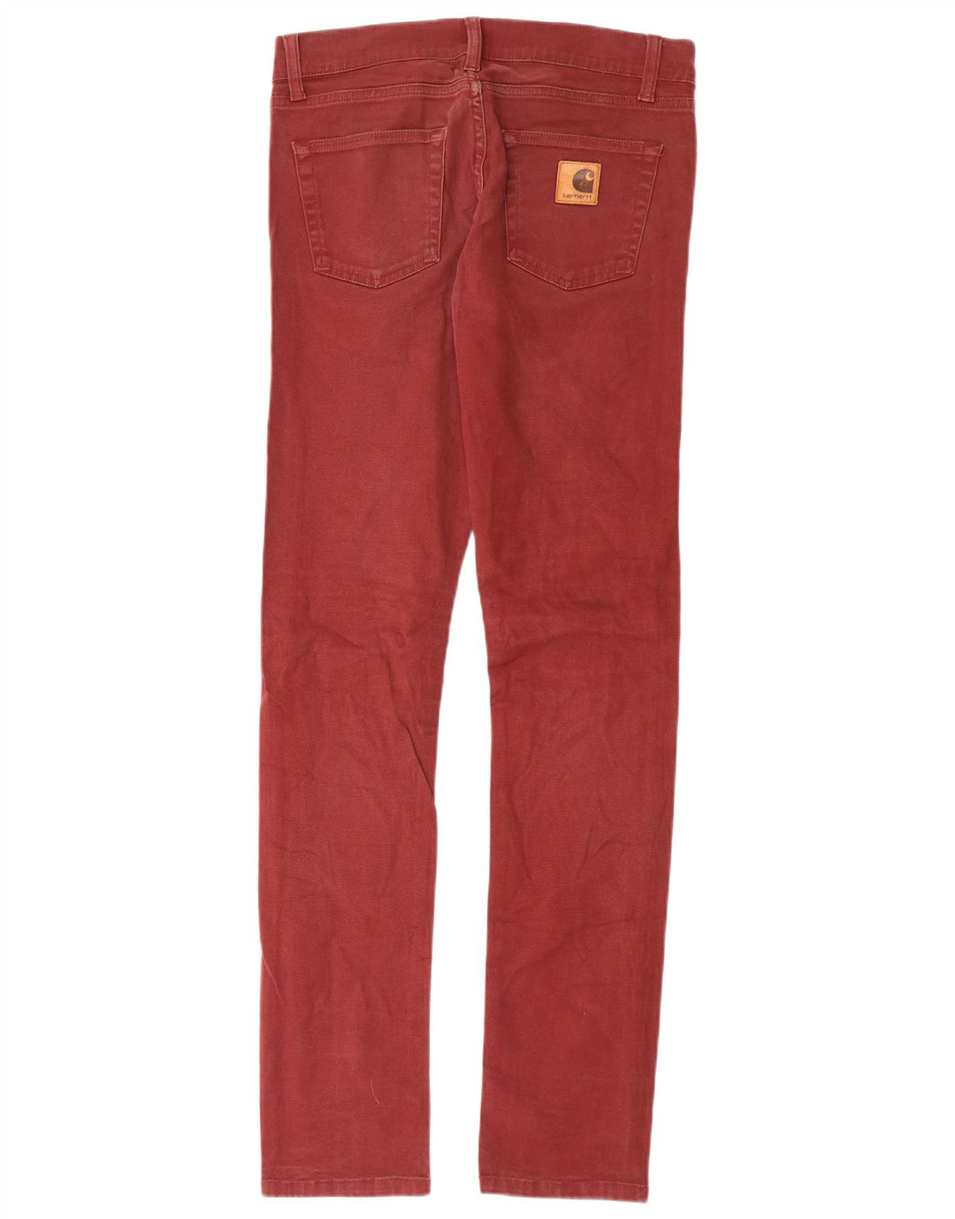 CARHARTT Womens Slim Casual Trousers W30 L34 Burgundy Cotton