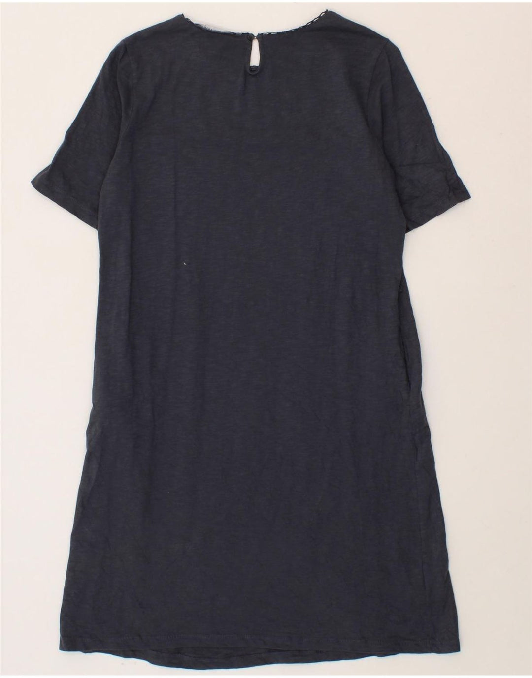 LAURA ASHLEY Womens Shift Dress UK 10 Small Navy Blue Cotton Vintage Laura Ashley and Second-Hand Laura Ashley from Messina Hembry 