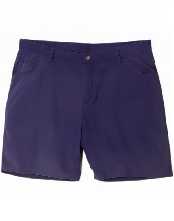 Adidas Mens Casual Shorts W36 Large Blue Nylon