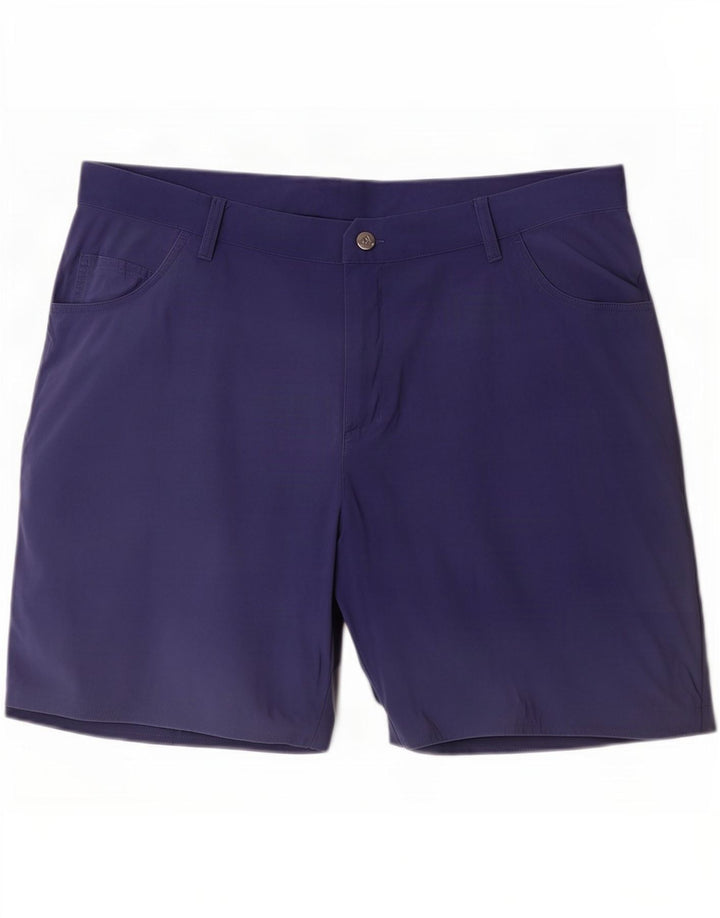 Adidas Mens Casual Shorts W36 Large Blue Nylon