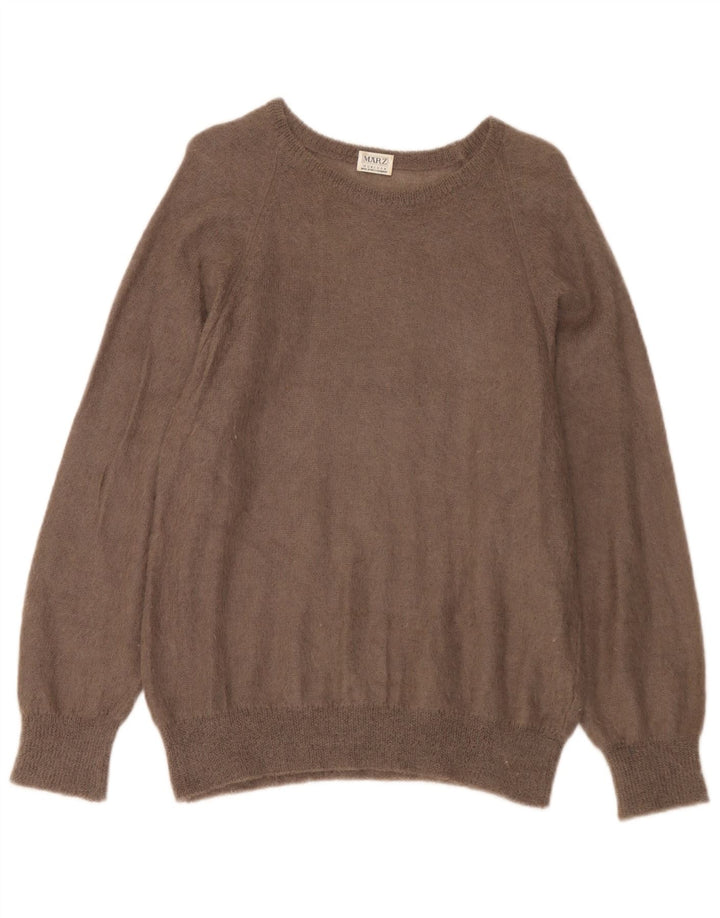 Marz Womens Boat Neck Jumper Sweater UK 16 Large Brown