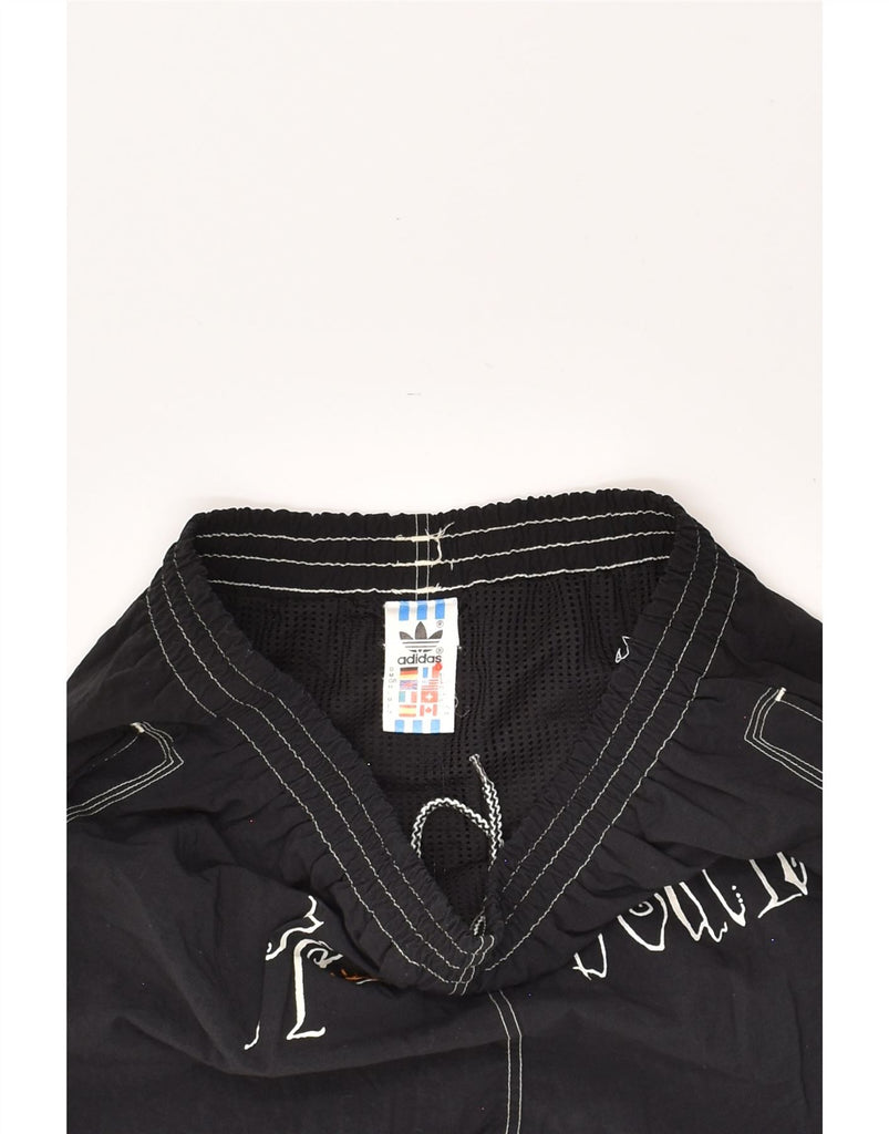 ADIDAS Mens Graphic Sport Shorts Medium Black Polyester | Vintage Adidas | Thrift | Second-Hand Adidas | Used Clothing | Messina Hembry 