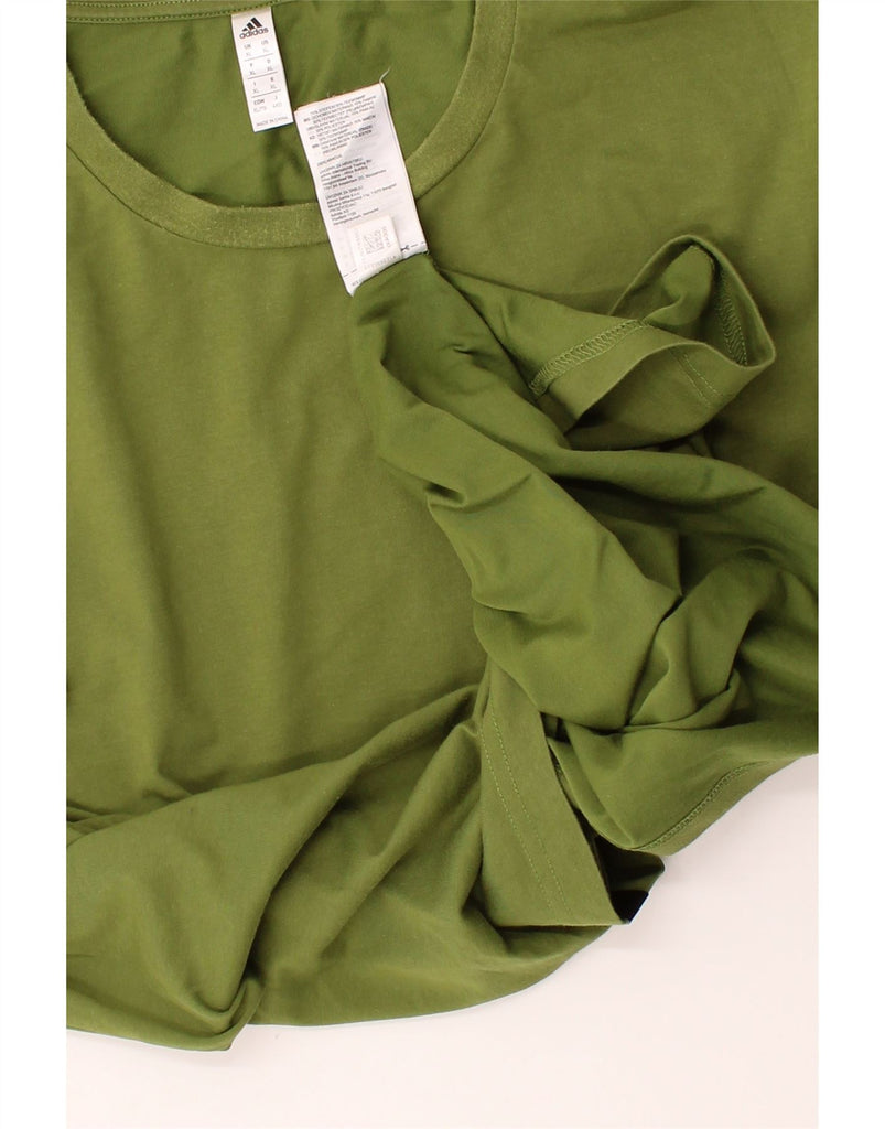 ADIDAS Mens Graphic T-Shirt Top XL Green Cotton Vintage Adidas and Second-Hand Adidas from Messina Hembry 