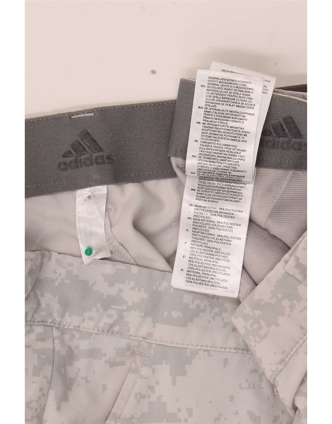 Adidas Mens Sport Shorts Large Grey Camouflage Polyester