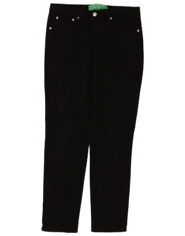 Benetton Womens Slim Casual Trousers W30 L27 Black