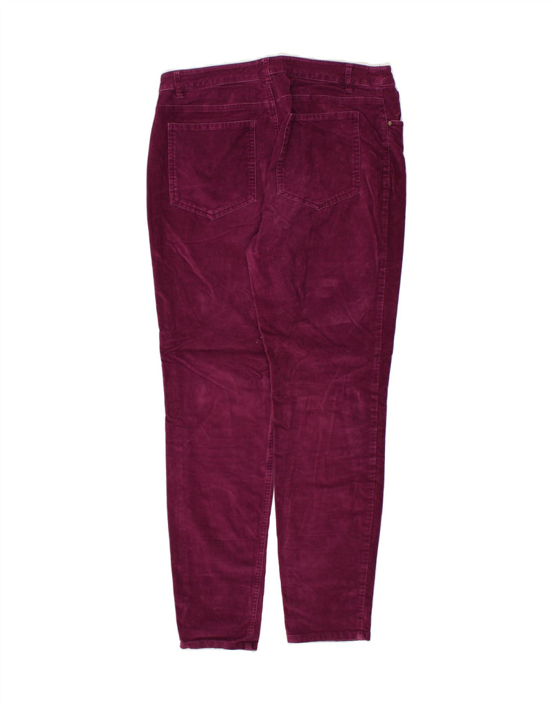 BODEN Womens Skinny Corduroy Trousers UK 12 Medium W32 L29  Purple Cotton | Vintage Boden | Thrift | Second-Hand Boden | Used Clothing | Messina Hembry 