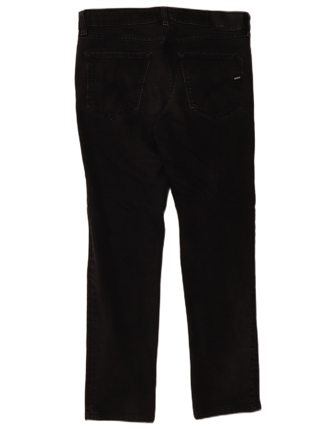 Gas Mens Straight Jeans W34 L29 Black Cotton