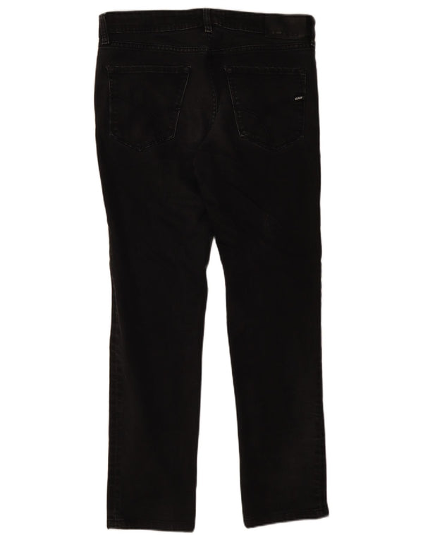 Gas Mens Straight Jeans W34 L29 Black Cotton