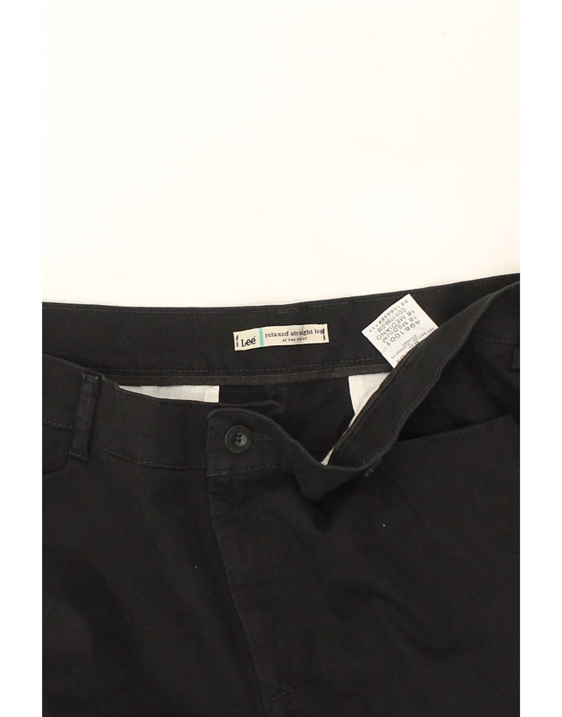 LEE Womens Relaxed Fit Straight Casual Trousers UK 16 Large W35 L30 Black | Vintage Lee | Thrift | Second-Hand Lee | Used Clothing | Messina Hembry 