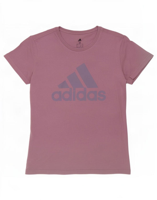 Adidas Womens Graphic T-Shirt Top UK 12/14 Medium Purple Cotton