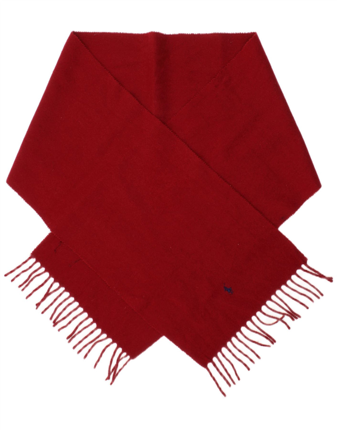 Polo Ralph Lauren Mens Rectangle Scarf One Size Red Wool Classic