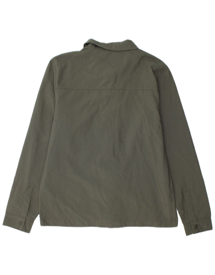 French Connection Mens Overshirt Shirt Medium Khaki Polyamide