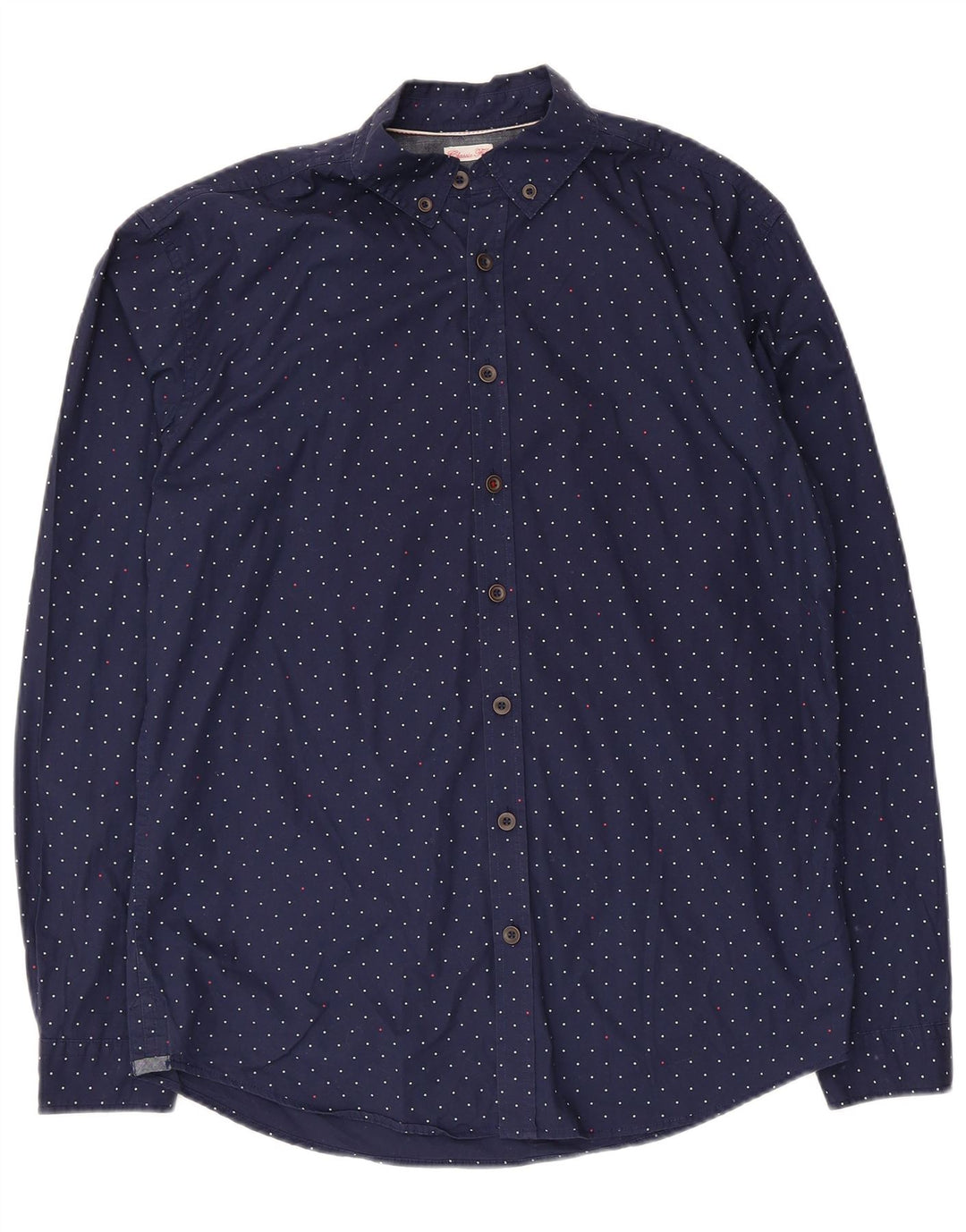 Joules Mens Classic Fit Shirt Medium Navy Blue Spotted