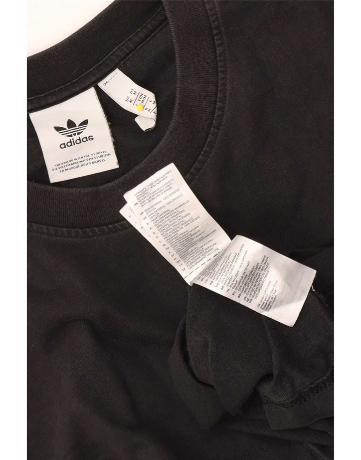 Adidas Mens T-Shirt Top Medium Black Cotton