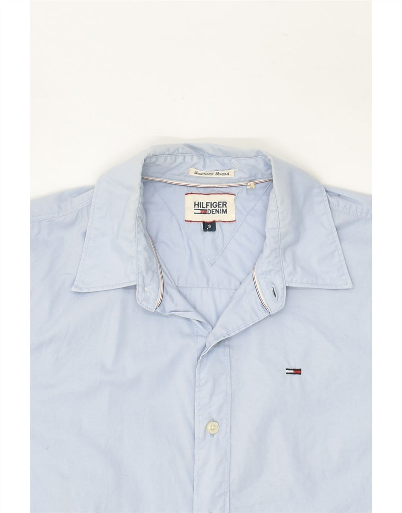 TOMMY HILFIGER Mens Shirt Small Blue Cotton | Vintage Tommy Hilfiger | Thrift | Second-Hand Tommy Hilfiger | Used Clothing | Messina Hembry 