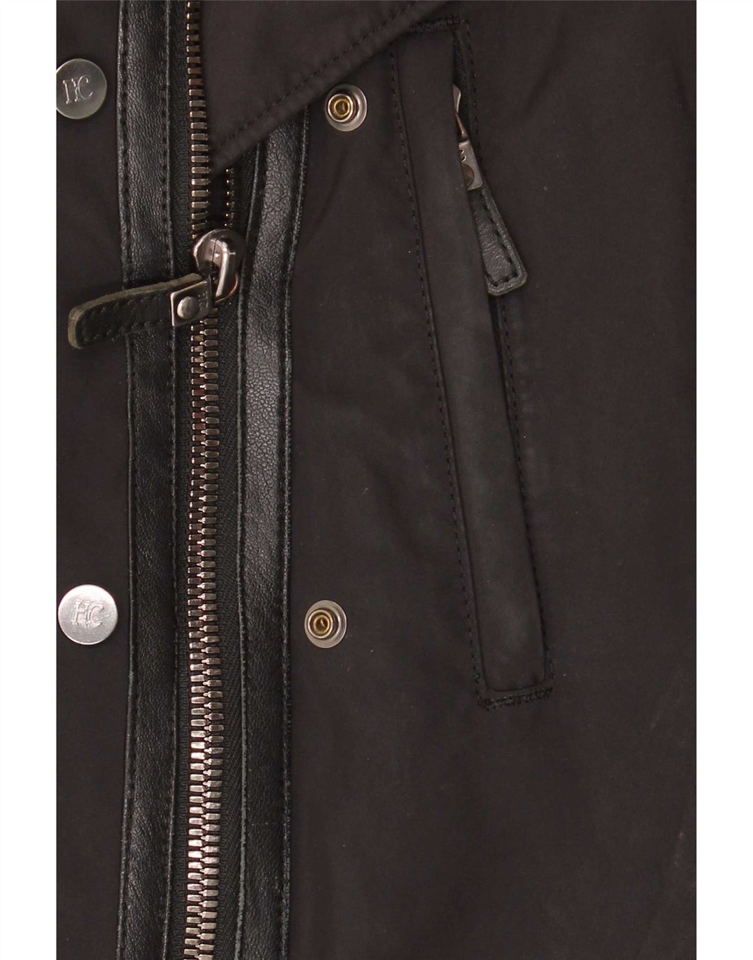 Henry Cottons Womens Overcoat IT 40 Small Black Polyester