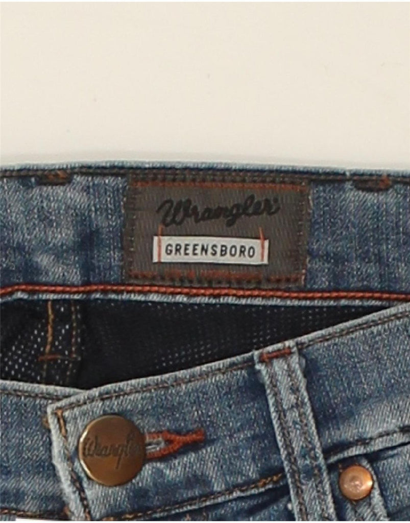 WRANGLER Mens Greensboro Straight Jeans W34 L27  Blue | Vintage Wrangler | Thrift | Second-Hand Wrangler | Used Clothing | Messina Hembry 