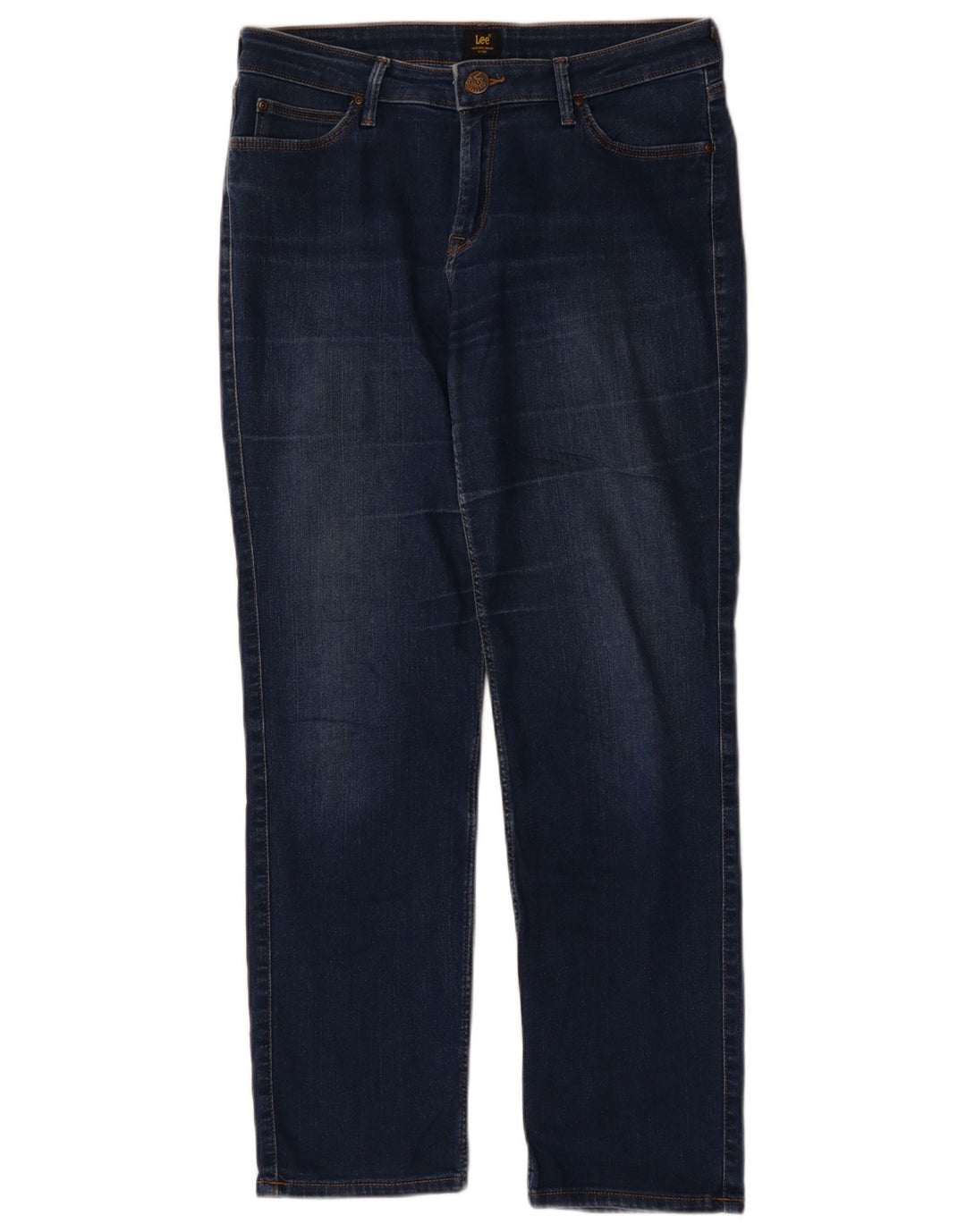 Lee Womens Marion Straight Jeans W31 L28 Blue Cotton