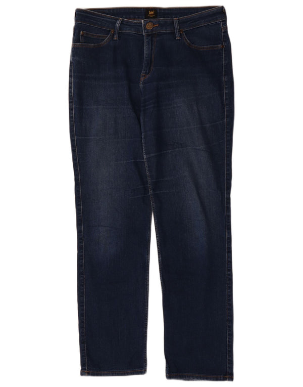 Lee Womens Marion Straight Jeans W31 L28 Blue Cotton