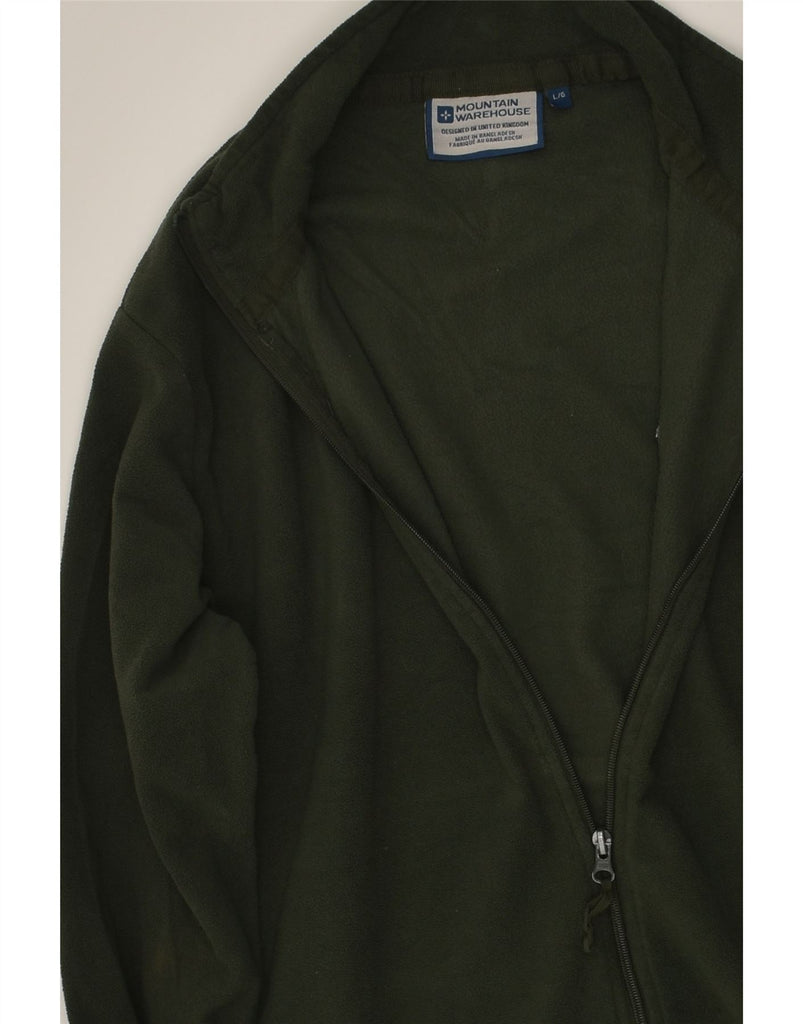 MOUNTAIN WAREHOUSE Mens Fleece Jacket UK 40 Large Green Polyester | Vintage Mountain Warehouse | Thrift | Second-Hand Mountain Warehouse | Used Clothing | Messina Hembry 