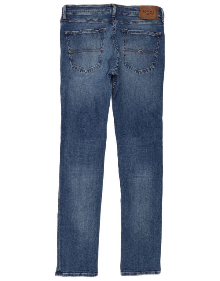 Tommy Hilfiger Mens Slim Jeans W34 L34 Blue Cotton