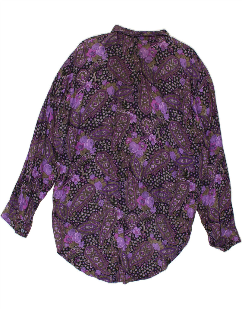 VINTAGE Womens Shirt UK 16 Large Purple Paisley | Vintage Vintage | Thrift | Second-Hand Vintage | Used Clothing | Messina Hembry 
