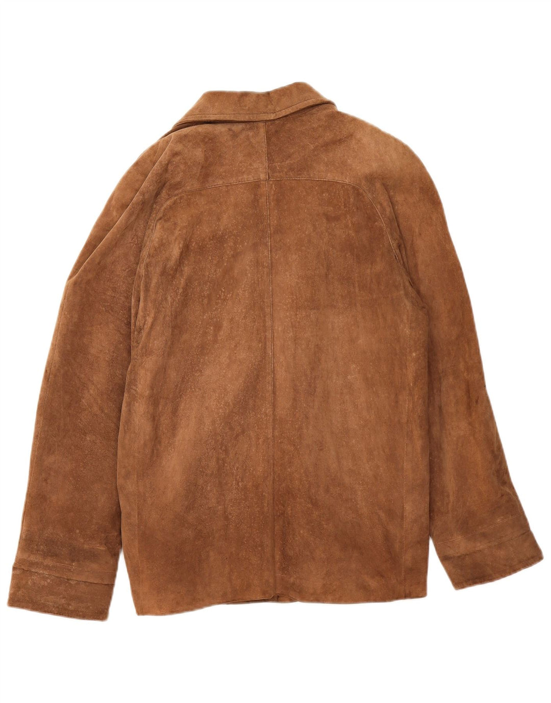 Vintage Womens Suede Jacket UK 16 Large Brown Leather