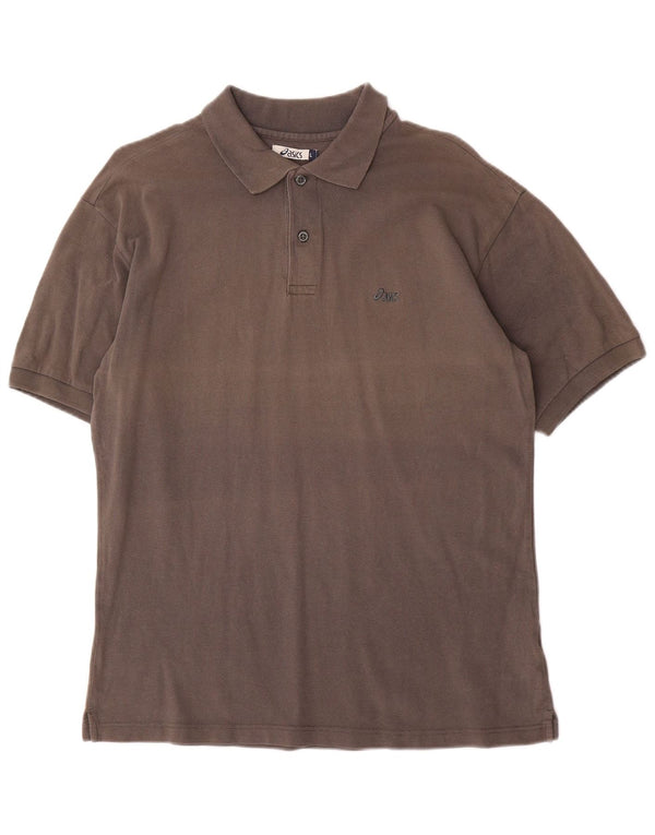 Asics Mens Polo Shirt Large Grey Cotton