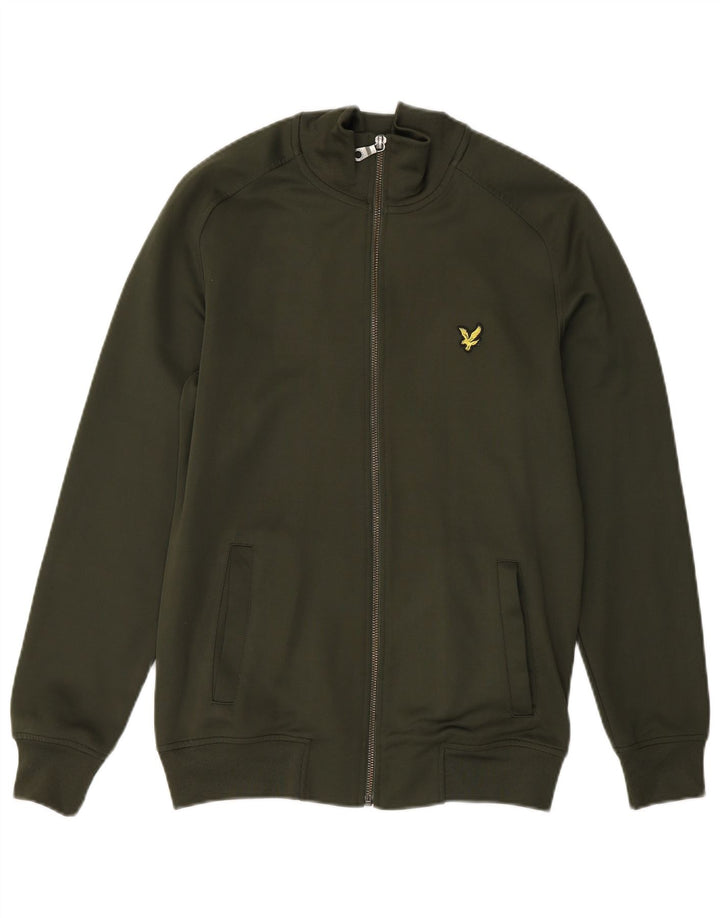 LYLE & SCOTT Womens Tracksuit Top Jacket UK 6 XS Khaki Polyester