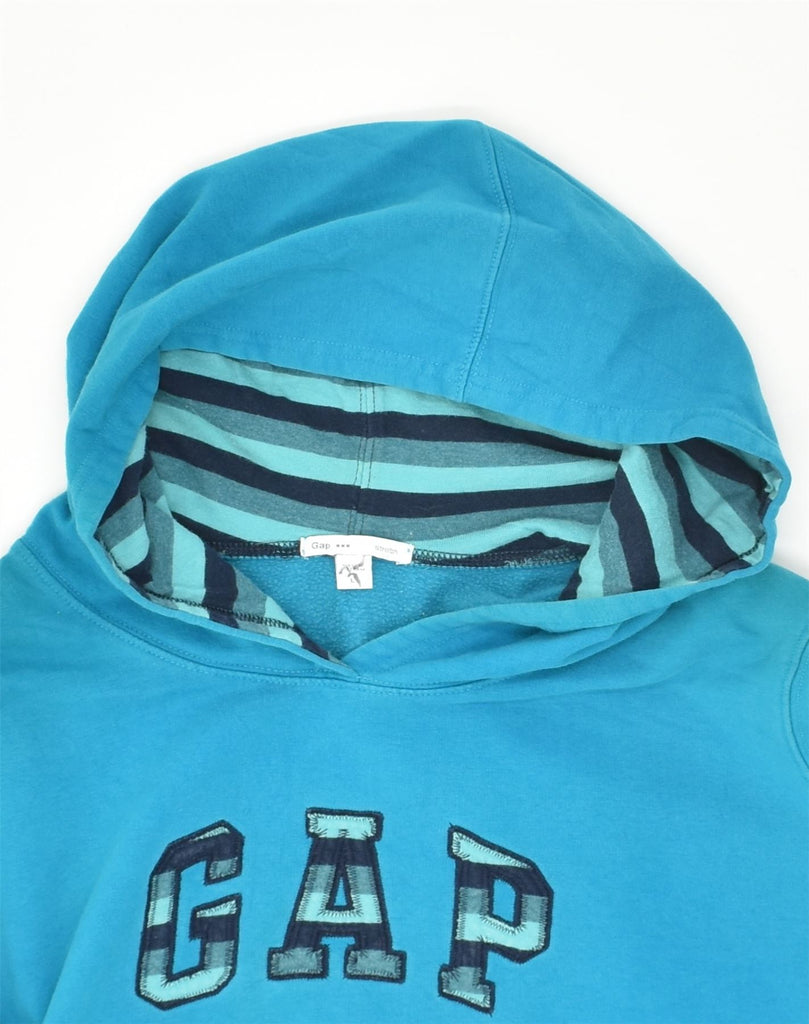 GAP Womens Graphic Hoodie Jumper UK 16 Large Blue Cotton | Vintage Gap | Thrift | Second-Hand Gap | Used Clothing | Messina Hembry 