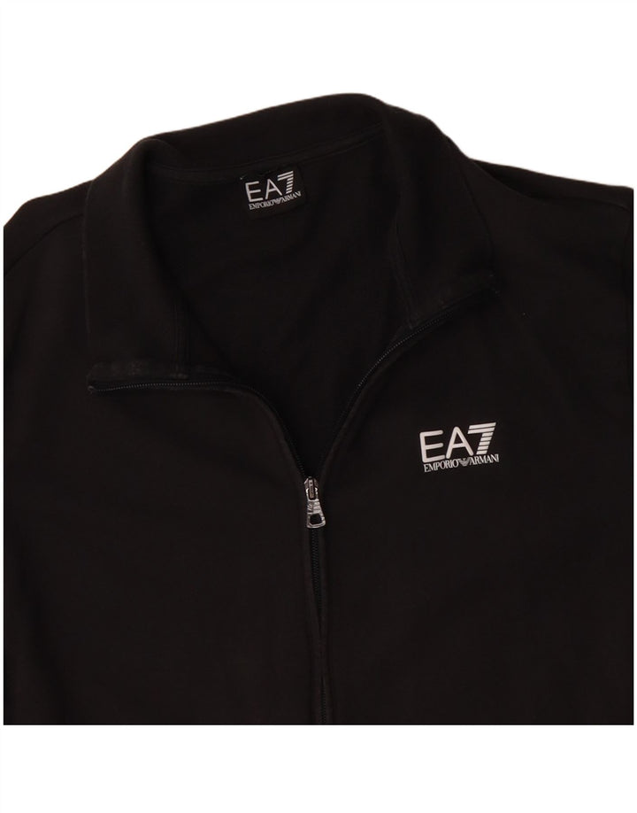 Emporio Armani Mens Tracksuit Top Jacket Medium Black Cotton