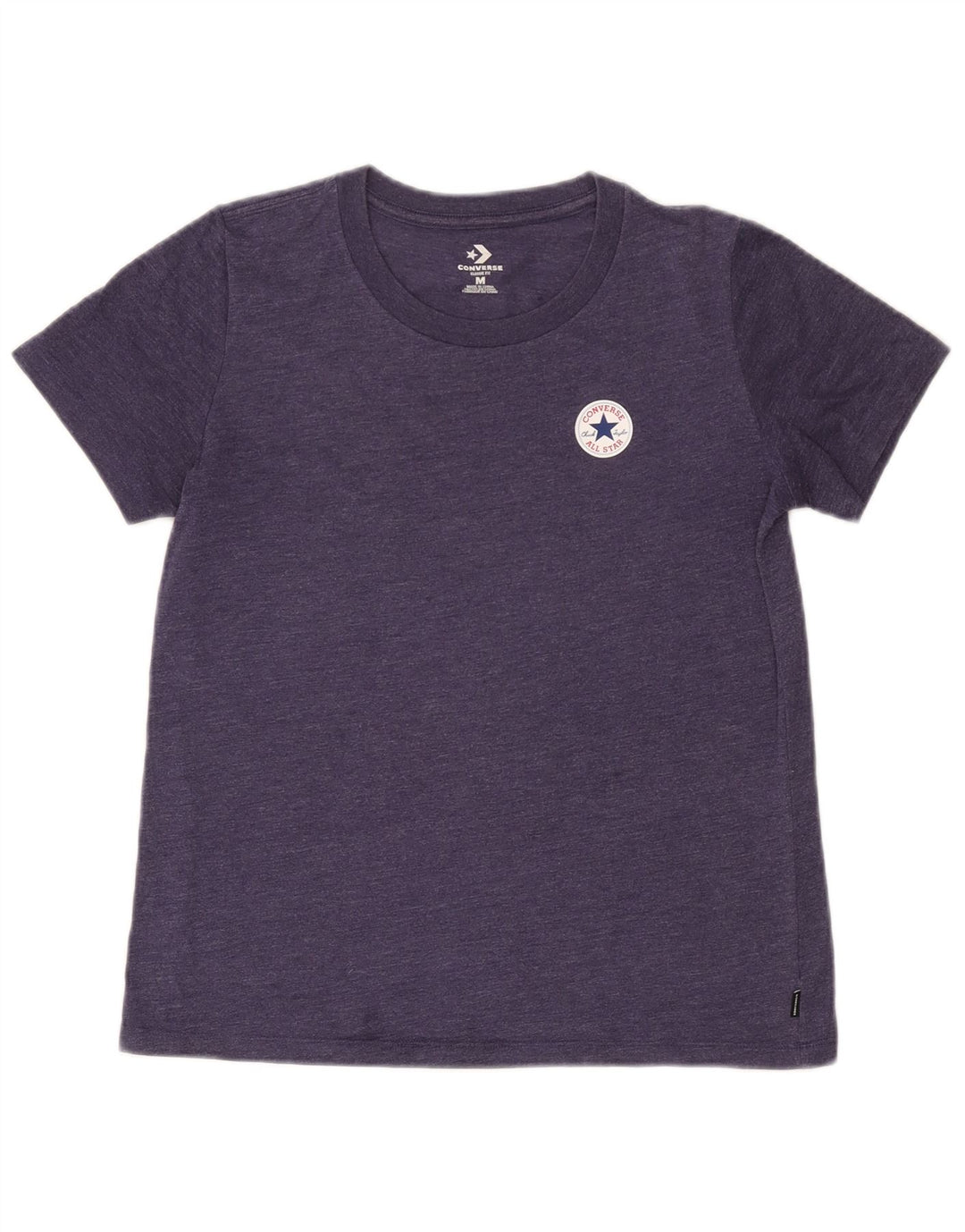 Converse Womens Classic Fit T-Shirt Top UK 12 Medium Navy Blue Flecked
