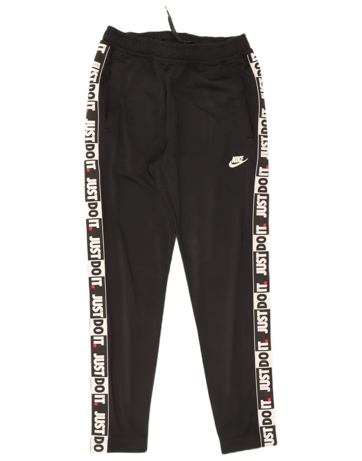 Nike Mens Graphic Tracksuit Trousers Small Black Polyester