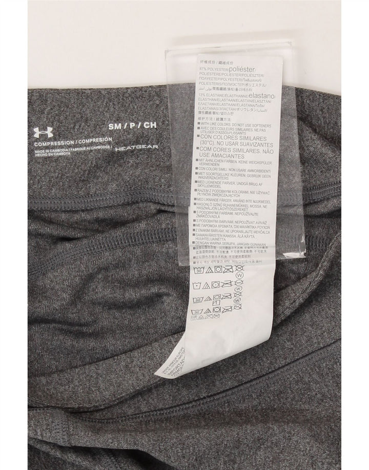 Under Armour Womens Heat Gear Capri Leggings UK 8 Small  Grey Polyester