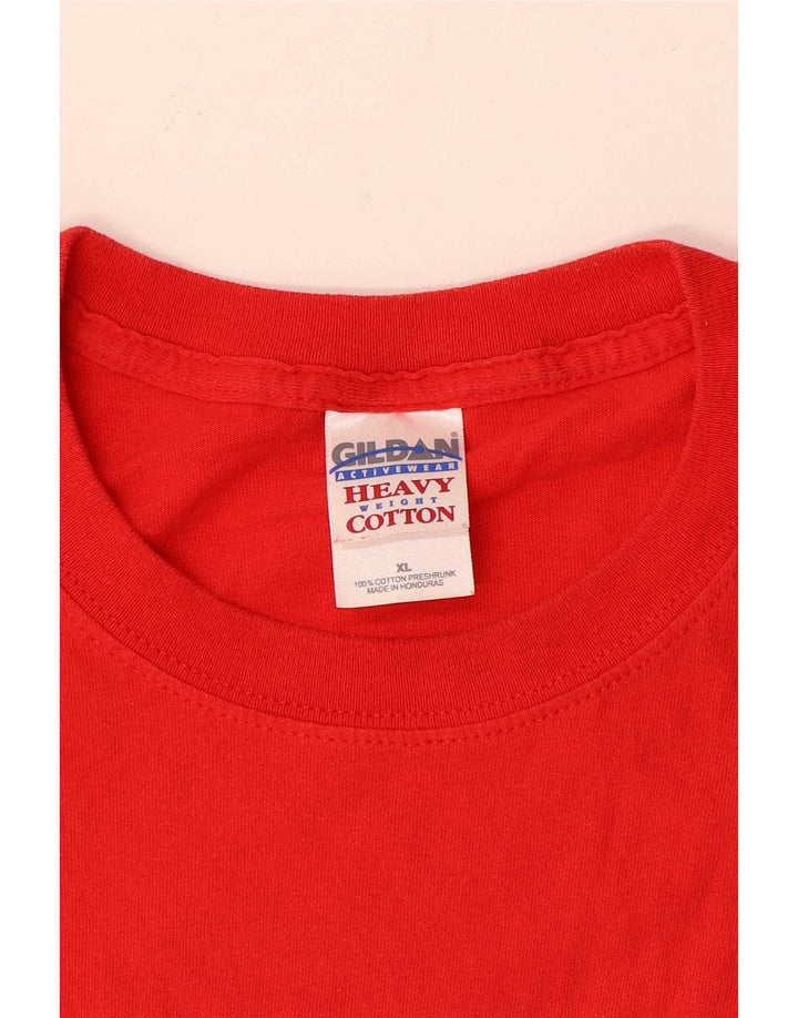 Vintage Mens Graphic T-Shirt Top XL Red Cotton