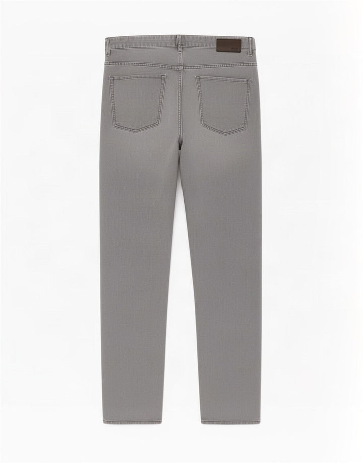 Hugo Boss Mens Straight Jeans W36 L34 Grey Cotton