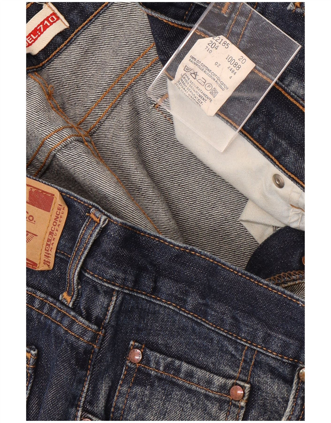 Carrera Mens 710 Straight Jeans W40 L32 Navy Blue Cotton