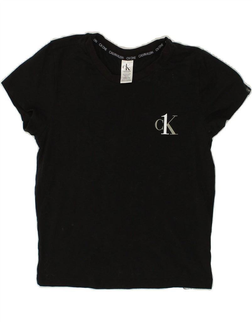 CALVIN KLEIN Womens T-Shirt Top UK 6 XS Black | Vintage Calvin Klein | Thrift | Second-Hand Calvin Klein | Used Clothing | Messina Hembry 