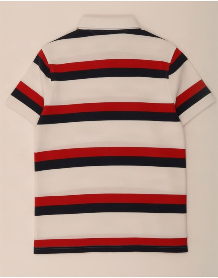 Tommy Hilfiger Mens Polo Shirt Small White Striped